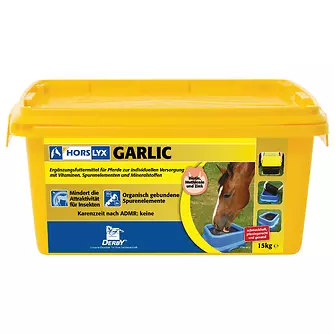 Produkt Bild DERBY Horslyx Garlic Leckstein Weideleckschale 15kg 1